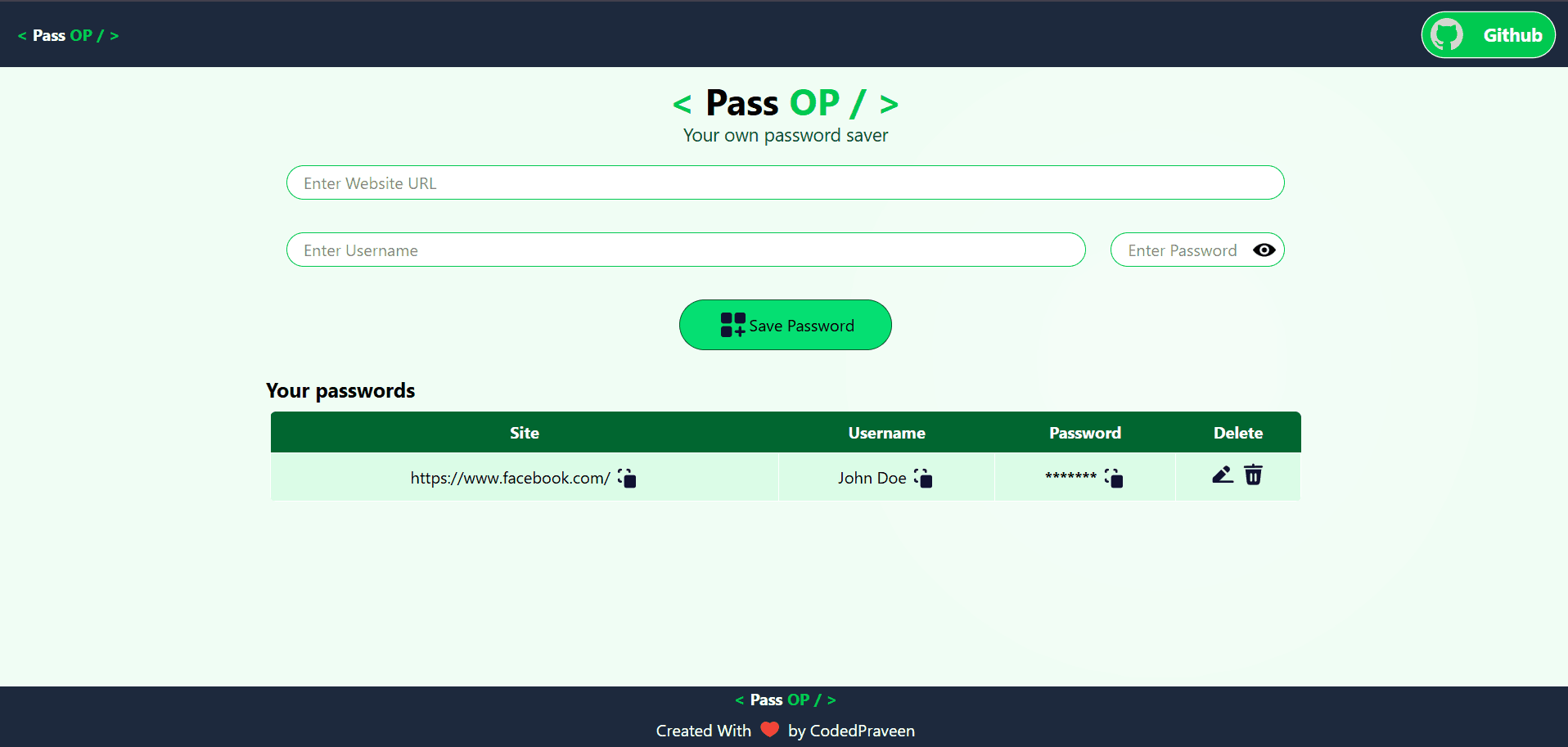 Pass OP (MongoDB)